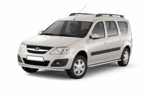 Защита переднего бампера одинарная d51мм LADA LARGUS (нерж)